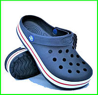 Мужские Тапочки CROCS Синие Кроксы Шлёпки (размеры: 41,44)