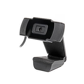 Веб камера USB 2.0, HD 1280x720, Fixed-Focus, чорний колір Maxxter WC-HD-FF-01 - MegaLavka