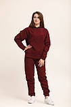 Костюм вельветовий у рубчик, бордовий, фото 3