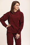 Костюм вельветовий у рубчик, бордовий, фото 2