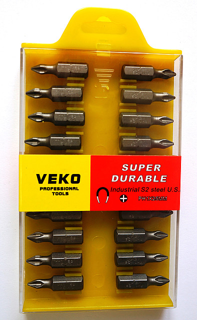 Біти для шуруповерта VEKO PH1*25MM ( 20 шт. в упаковці)