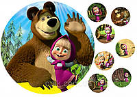 Вафельная картинка Маша и медведь 12