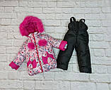 Дитячий зимовий комбінезон для дівчинки, 80-106 см, фото 2