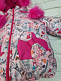 Дитячий зимовий комбінезон для дівчинки, 80-106 см, фото 4