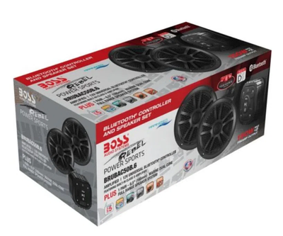 Boss Bocinas Marinas 6.5" 2 Vías + Controlador Bluetooth 4.1 Boss Brubac50b.6