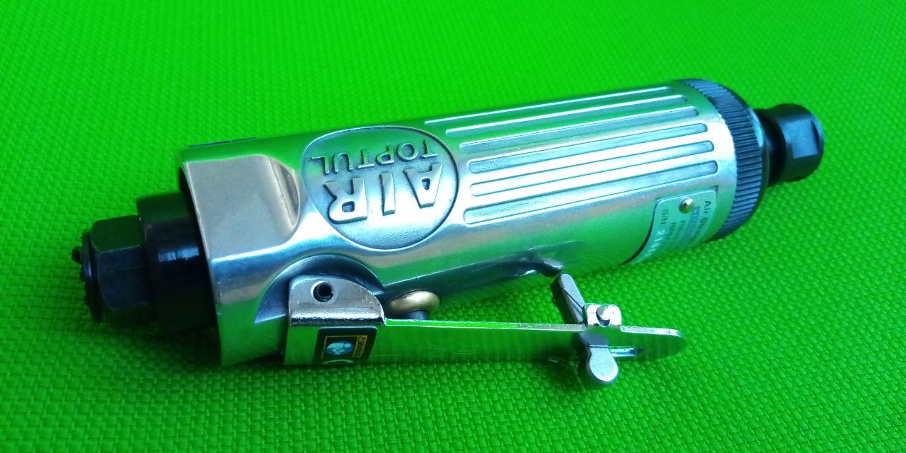 Зачисна машина пневматична, пневмо шліф машинка 1/4", 6mm 22000об/хв TOPTUL KAKA0822