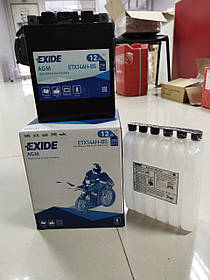 Акумулятор для мотоцикла EXIDE ETX14AH-BS=YTX14AH-BS сухозаряженный AGM 12Ah 210A 134x89x164