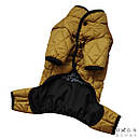 Комбінезон двосторонній 28 см (об'єм до 37см) гірчиця/чорний розм 3 для собак, фото 4