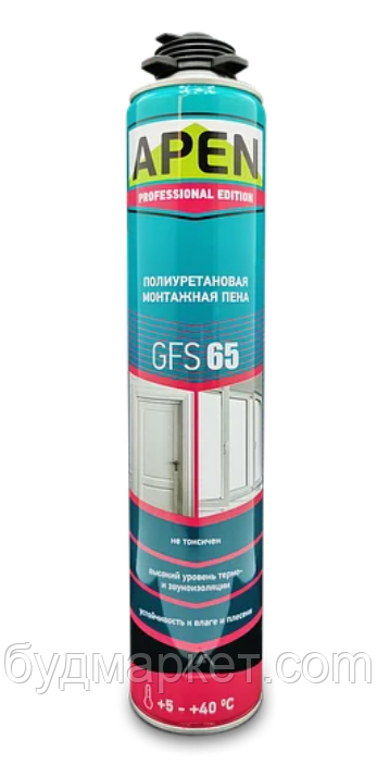 Піна монтажна APEN GFS 65 (професійна), 780 мл (вихід 65 л)