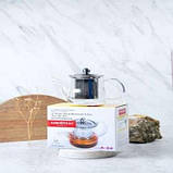 KAMJOVE Скляний чайник Gongfu з фільтром із неіржавкої сталі, фото 4