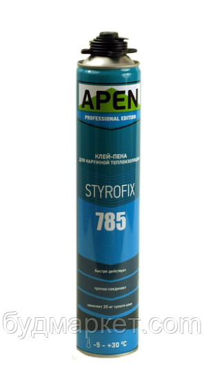 Піна-клей APEN Styrofix 785 для теплоізоляційних плит (проф.), 750 мл (вихід від 14 м2)