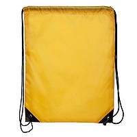 Рюкзак-мішок "Маратон" сумка для спортивної форми взуття на тренування в школу / друк логотипу Жовтий