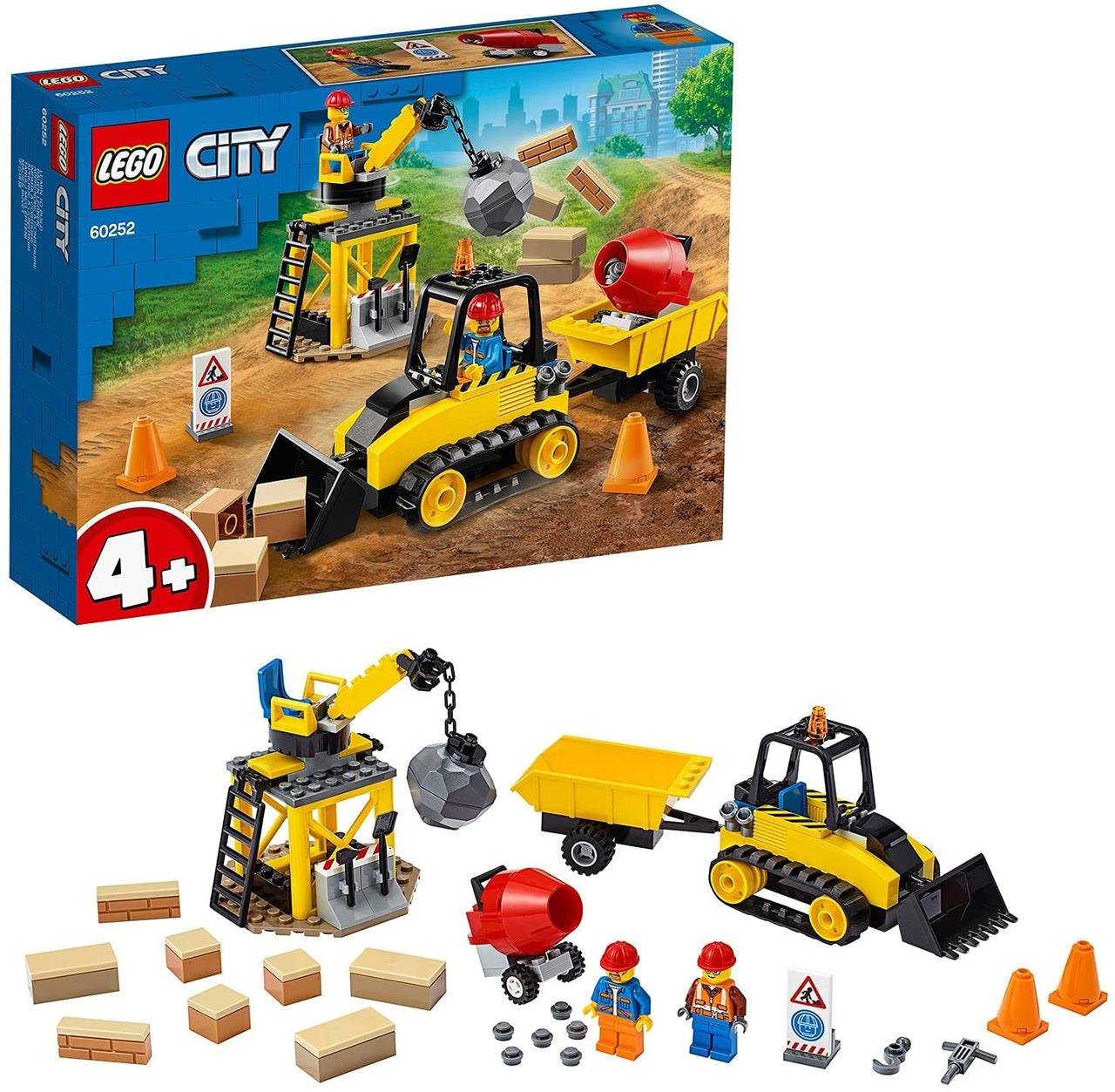 LEGO 60252 City Будівельний бульдозер конструктор лего сіті, фото 1