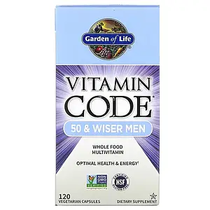 Vitamin Code 50 & Wiser Men 120 veg caps, Вітаміни для чоловіків 50+