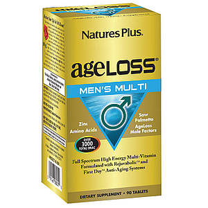Natures Plus Ageloss Men's Multi 90 tab, Вітаміни для чоловіків 50+