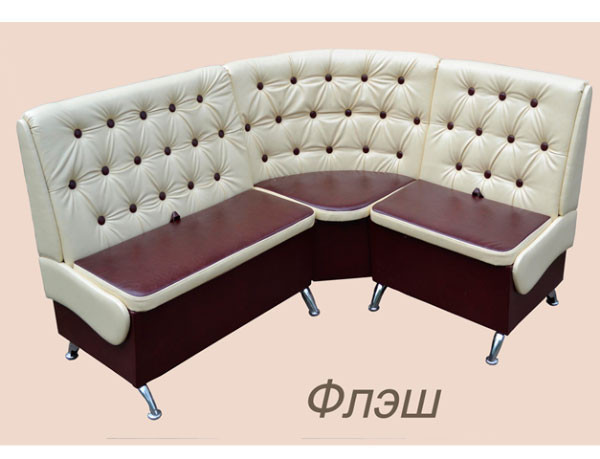 Кухонний куточок Diamond Флеш 1350x1570x890 мм Якісний м'який куточок для кухні