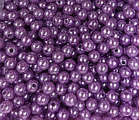 Бусины жемчужные пластиковые Finding Круглые Фиолетовый 6 мм диаметр Цена за 1 штук