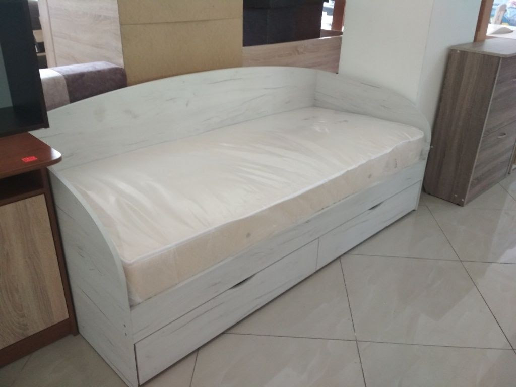 Ліжко з шухлядами Алекса Комфорт 80х190 см Односпальне ліжко з шухлядами Ліжко для дитячої, фото 1