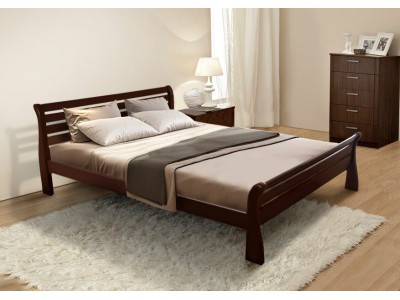 Дерев'яне двоспальне ліжко Stemma Верона 160х200 м Красиве дерев'яне ліжко Ліжко двоспальне, фото 1