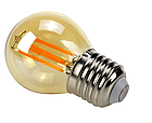 Світлодіодна лампочка 4 Вт Е27 G45 Filament 2200 K, лампа Едісона бурштинове тонування, фото 4