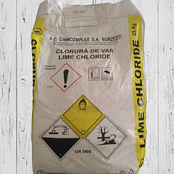 Хлорне вапно (хлорка суха порошок), для дезінфекції, 25 кг мішок