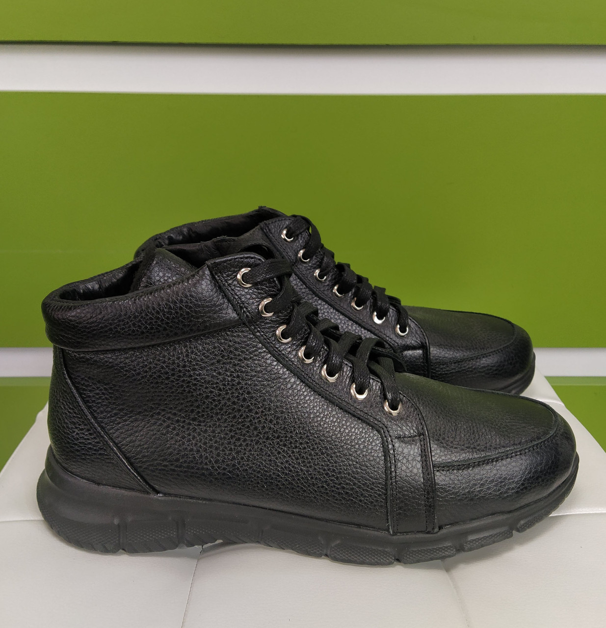 STTOPA деми зима. Розміри 40-44. Кросівки на широку ногу великих розмірів шкіряні. 212-4044 Чорні, фото 1