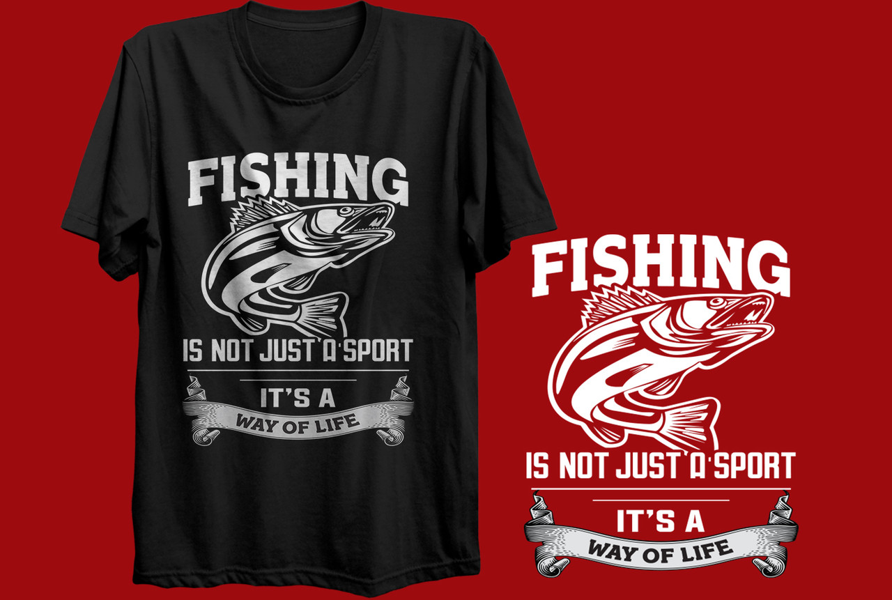 Футболка YOUstyle Fishing 0786 M Black, фото 1