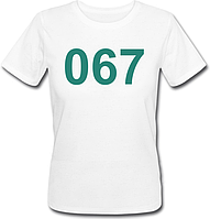 Женская футболка Squid Game - 067 - Kang Sae-Byeok (белая)