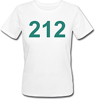 Женская футболка Squid Game - 212 - Han Mi-Nyeo (белая)