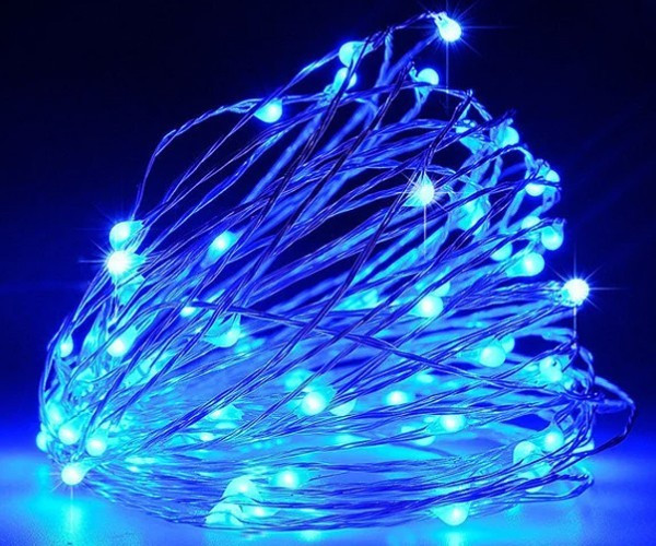 Гірлянда мідний дріт RD-7106 100LED Синій 10 метрів