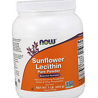 Лецитин Now Foods Sunflower Lecithin Pure Powder 454 грам