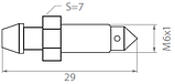 Штуцер прокачки гальм М6X1 мм довжиной 29 мм, фото 2