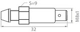 Штуцер прокачки гальм М8X1 мм довжиной 32 мм, фото 2