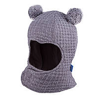 Зимний шапка-шлем для мальчика TuTu арт. 3-005226 (38-42,42-46) 38-42 см., Серый