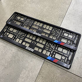 Рамки під номерні знаки BMW (БМВ) комплект 2 штуки