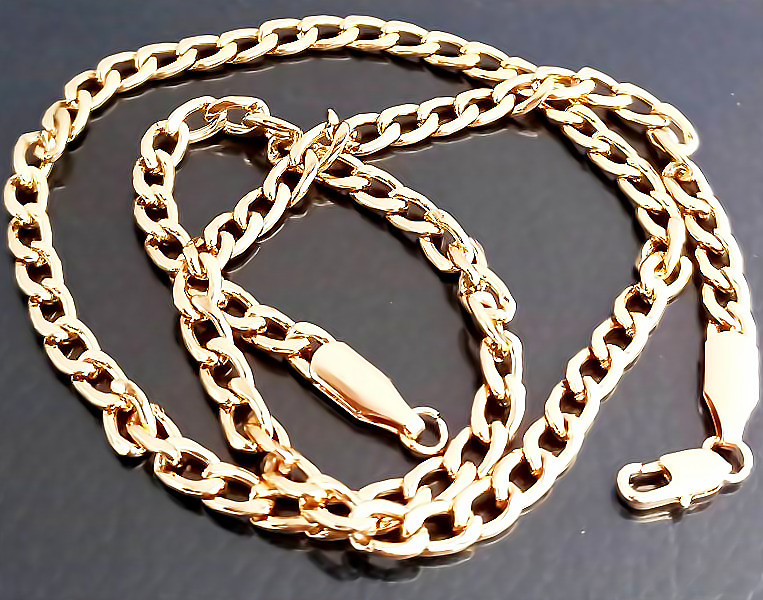 Ланцюжок Аthena. Сталь. Позолота 18К. Довжина: 46.8 см. Товщина: 4 мм