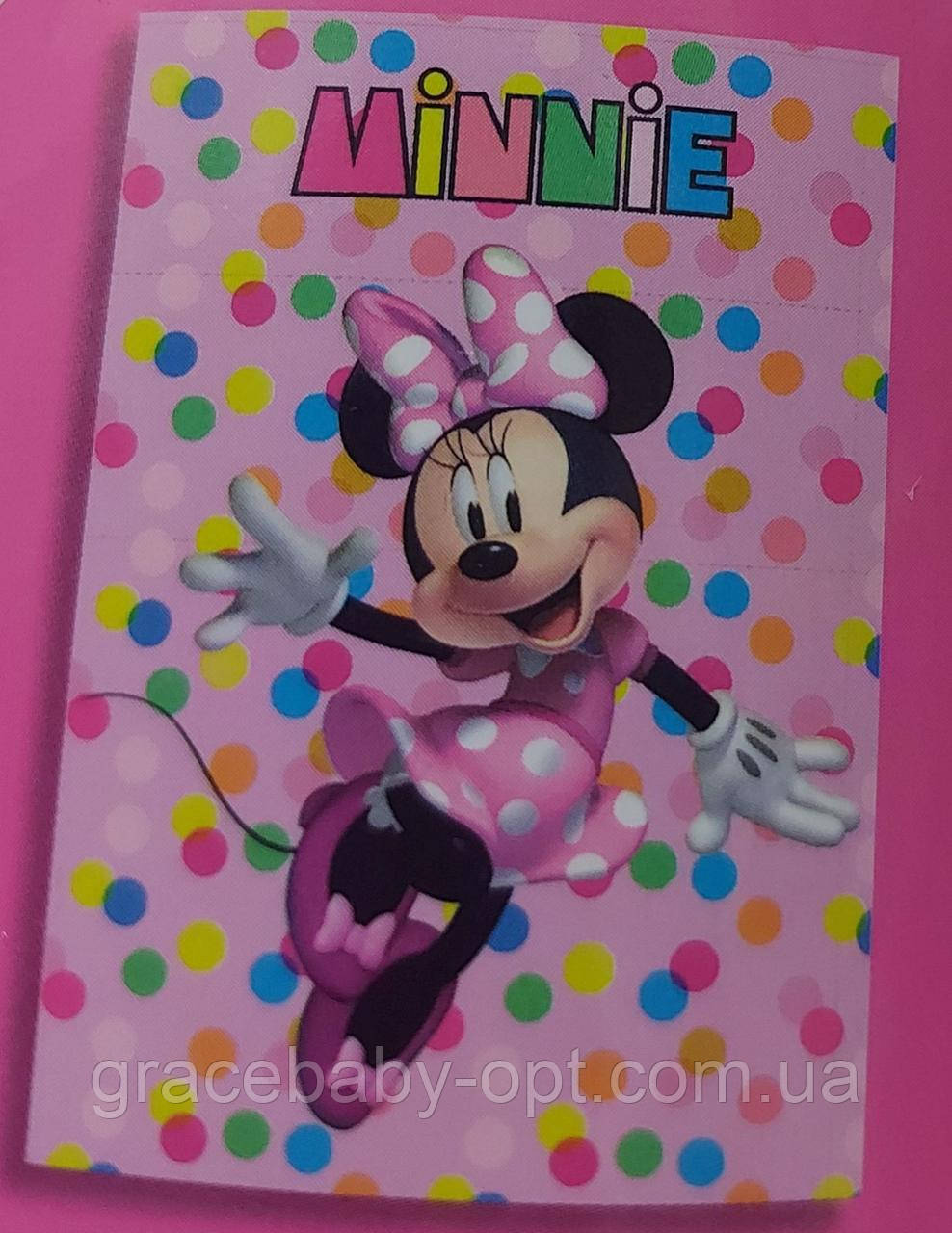 Плед для дівчат оптом, Disney, 100*140 см, № MIN-H-BLANKET-86