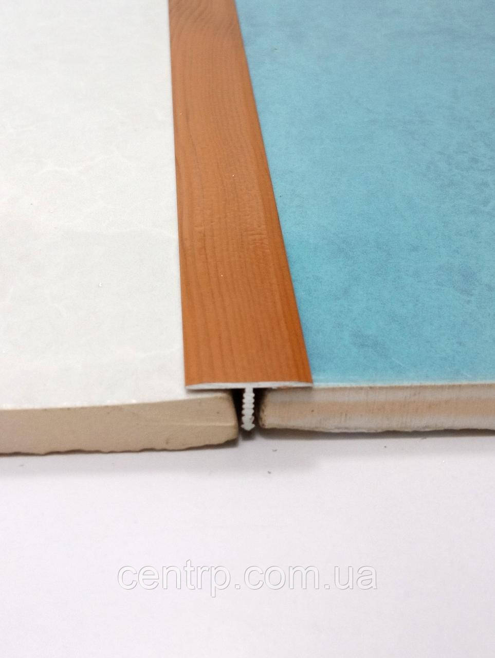 Т-подібний профіль для плитки АТ-18. Ширина 18мм. L-2.7 м. Вишня (краш), фото 1