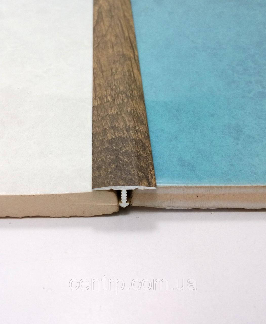 Т-подібний профіль для плитки АТ-18. Ширина 18мм. L-2.7 м. Зливу (краш), фото 1