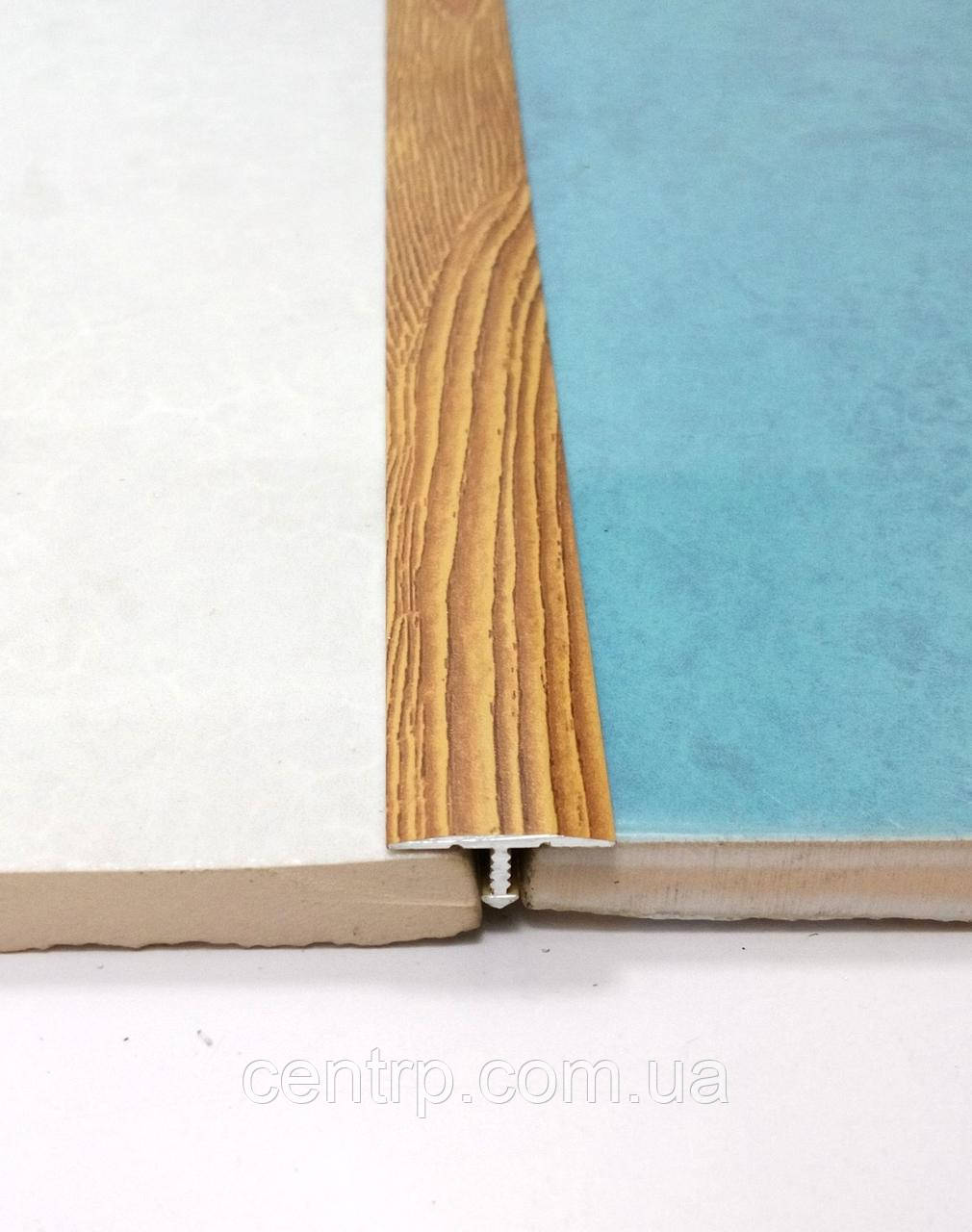 Т-подібний профіль для плитки АТ-18. Ширина 18мм. L-2.7 м. Сосна (краш), фото 1