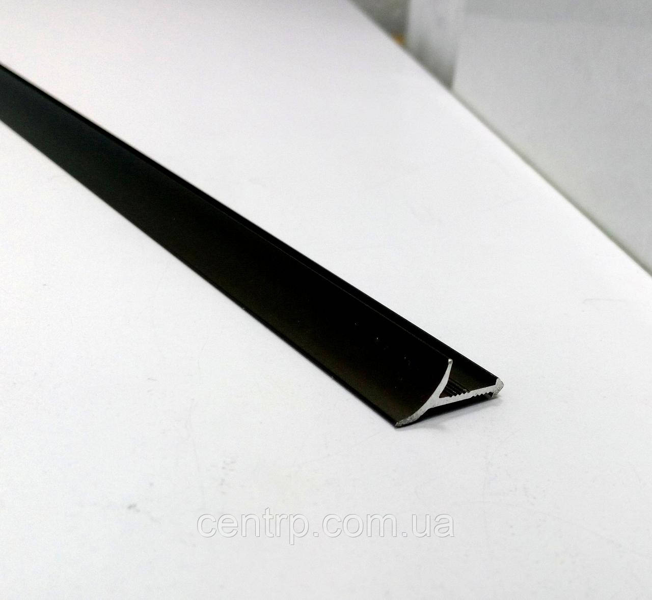 Універсальний внутрішній чорний куточок для плитки АВП L-2.7 м, фото 1