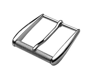 Пряжка з роликом латунна 40 мм, Паладій