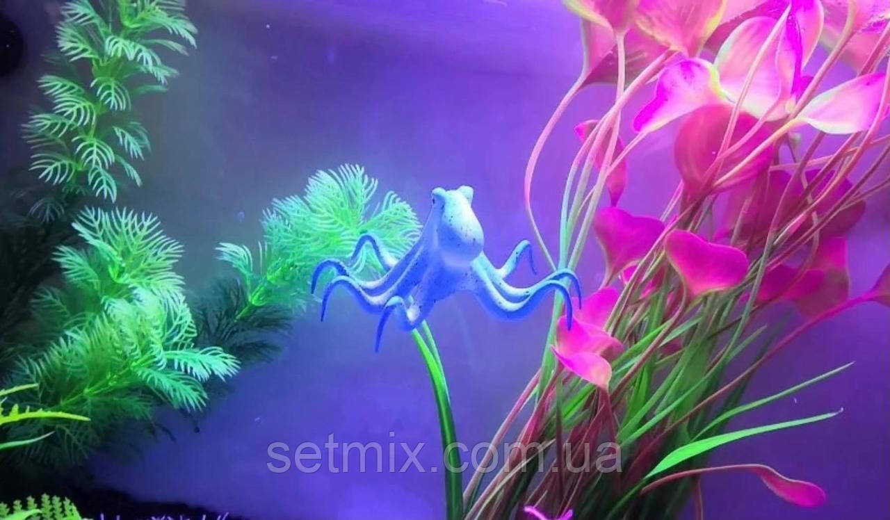 Декоратний восьминіг для акваріуму (Синій)