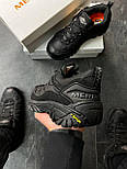 Зимние мужские кроссовки-ботинки Merrell Vibram осень-зима термо черные. Живое фото, фото 4