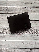 Кожаное портмоне с монетницей мужское коричневое без застежки гладкая кожа, цвет шоколад
