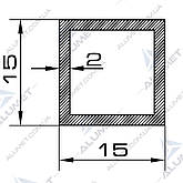Труба алюмінієва квадратна ПІД ЗАМОВЛЕННЯ (Європа)
