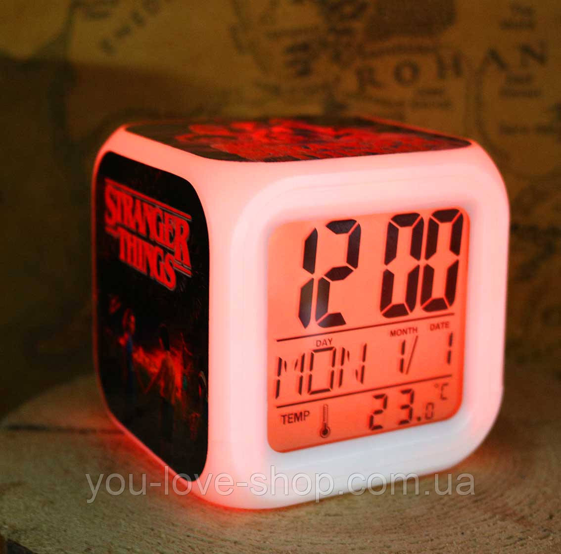 Настільний годинник Дуже дивні справи "Monster" / Stranger Things, фото 1