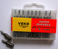 Біти для шуруповерта VEKO T10*25 мм (20 шт. в упаковці)