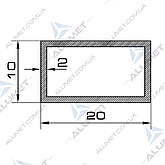 Труба алюмінієва прямокутна ПІД ЗАМОВЛЕННЯ (Європа)