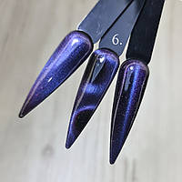 Гель лак для ногтей кошачий глаз 12д Sweet Nails фиолетово синий №6 8 мл